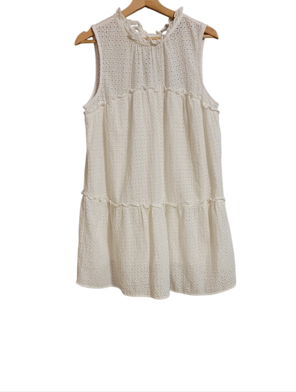 Anthropologie Sundays In Brooklyn White Eyelet Mini Dress